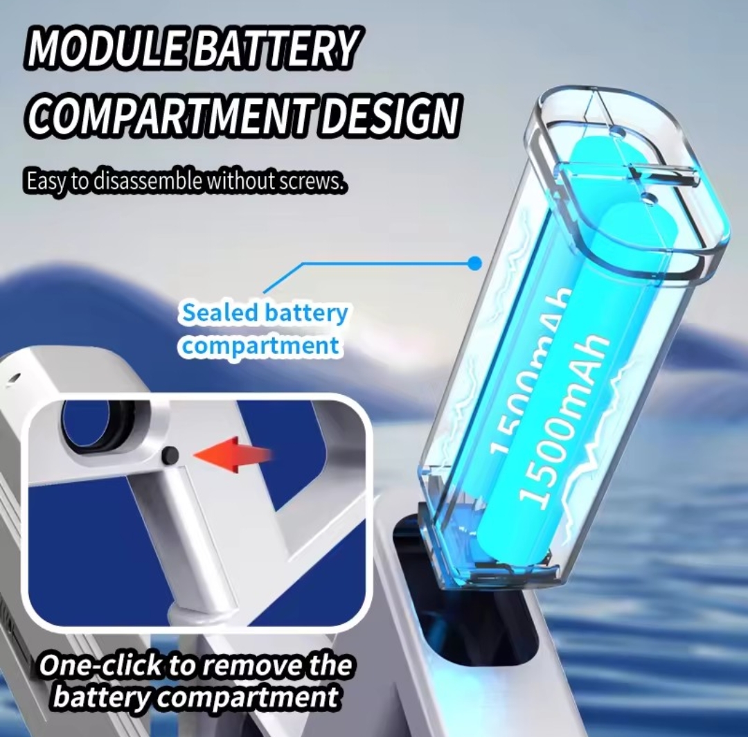 Water Leopard Fully Automatic Electric Water Gun Toy – Rechargeable Full Body Waterproof Electric Water Blaster with One-Click Water Absorption, 10M Long Range, High Pressure Spray, Lithium Battery, Beach & Pool Outdoor Toy for Kids, Teens & Adults - Image 6