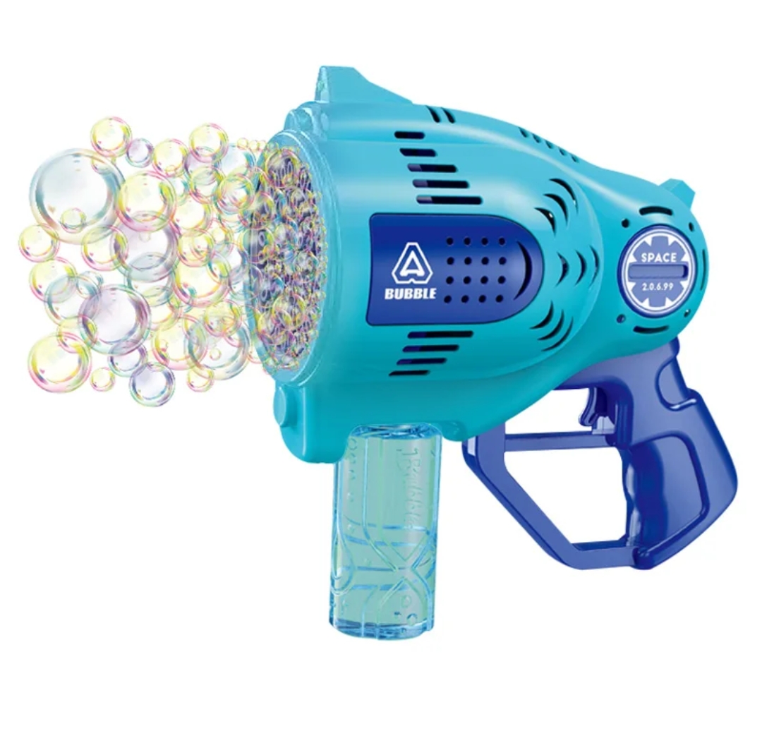 Electric Bubble Gun for Kids, 57 Holes Automatic Bubble Machine with LED Lights, Rechargeable Bubble Blower, 150ml Bubble Solution Included - Image 4